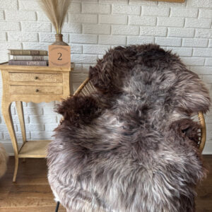Follkee Rustic Icelandic Sheepskin Rug Throw Fur Rug Sheepskin Rug throw, natural sheepskin, real sheepskin rug, chair throw, all natural MEL31