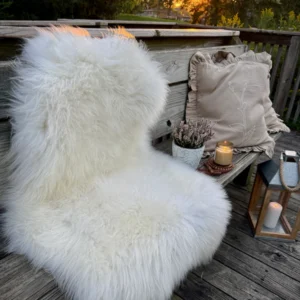Follkee Beautiful White Iceland SHEEPSKIN rug Sheepskin Throw Fur Rug Sheepskin Rug